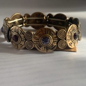 Rain bracelet with multi-colored rhinestones NWT